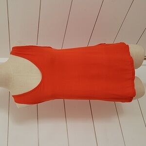 LOFT Ann Taylor medium petite orange sleeveless top
